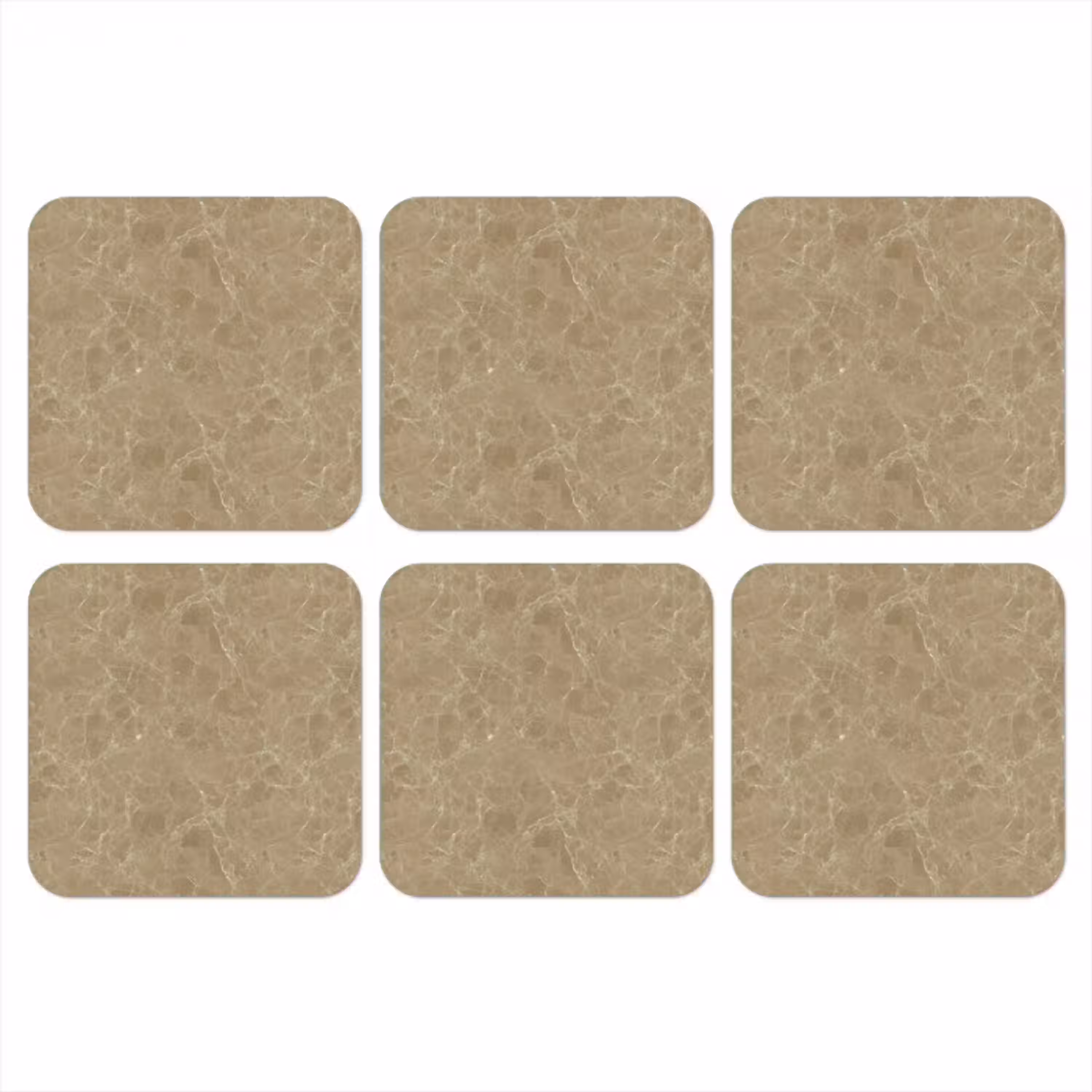 Beige - Marmer - Witte aders onderzetter kurk middel 366 -3d