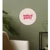 Tekst - Modern - Strepen Wandcirkel behangsticker klein -sfeer2