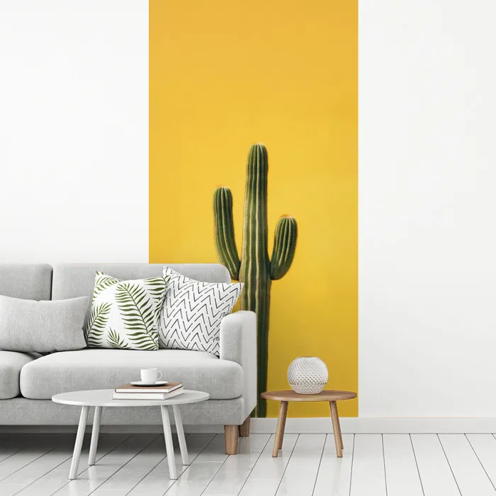 Cactus - Groen - Minimalistisch fotobehang vinyl groot -woonkamer