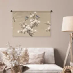 Oosters - Vogels - Beige Wandkleed katoen middel -sfeer4