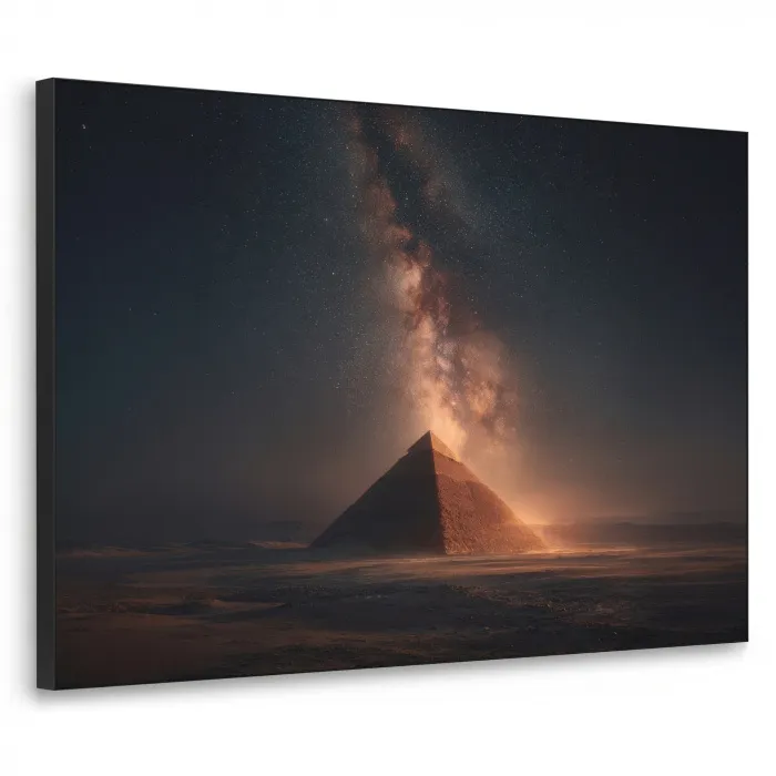 Piramide - Woestijn - Licht Textielframe zwart klein -3d