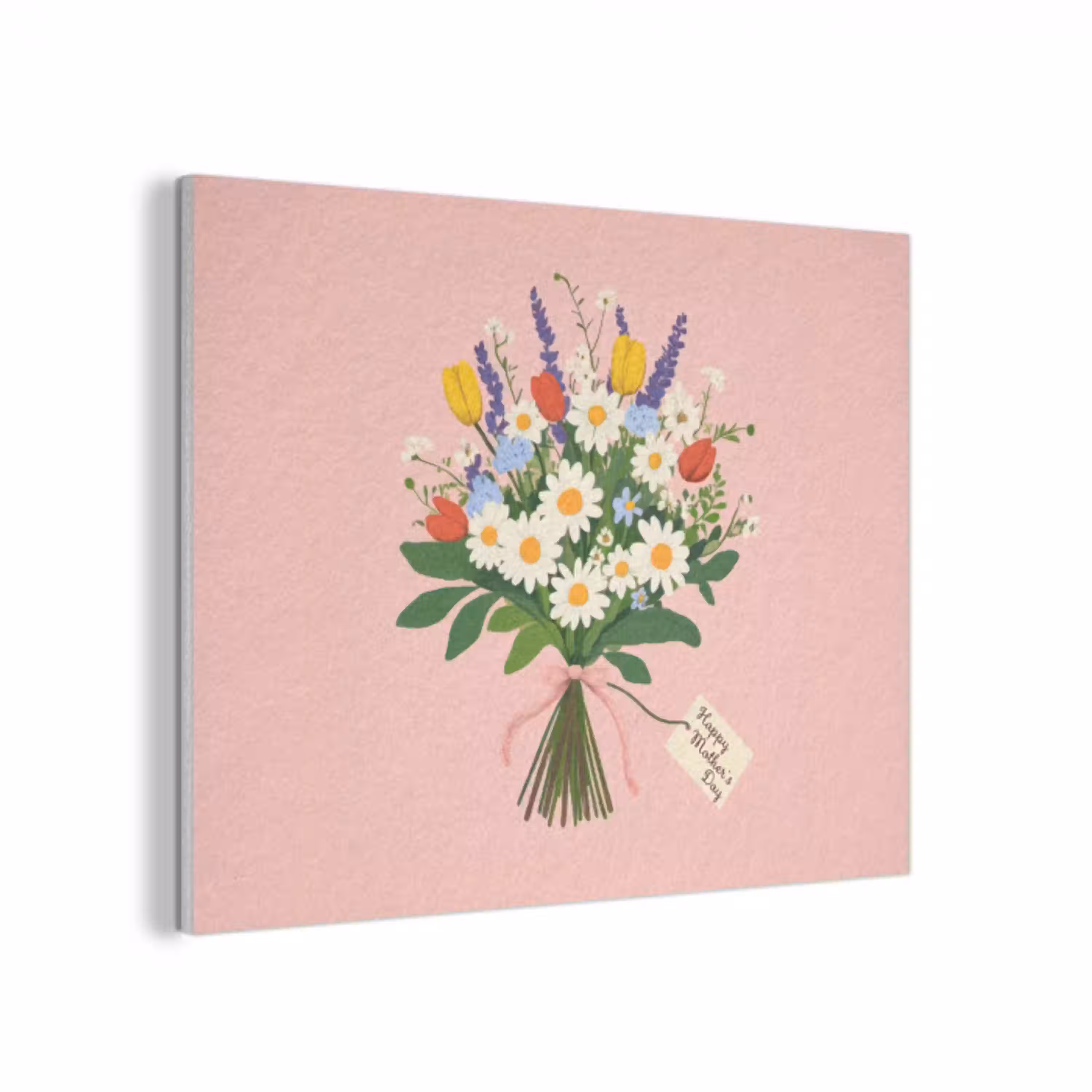 Bloemen - Lint - Kaartje PET vilt klein -3d