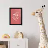 Lijnillustratie - Kersen - Tak - Wit fotolijst zwart zonder passe partout klein -usfeer4_kinderkamer