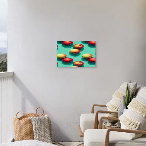 Appels - Water - Turquoise Tuinposter op houten frame 2 cm dik klein 845 -sfeer1