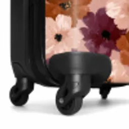 Bloemen - Abstract - Aardetinten NBS - Handbagage koffer - Volwassenen Unisex middel -wiel