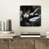 Drummer - Zwart - Drumstel plexiglas 5mm klein -sfeer1