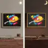 Graffiti - Sport - Tafeltennis - Verf Light Box met batterij (Wandlamp) middel -sfeer3