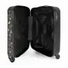 Terrazzo patroon veelkleurig donkergrijs NBS - Handbagage koffer - Kinderen Unisex middel -binnenkant