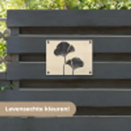 Bladeren - Minimalistisch - Zwart tuinposter los doek klein -sfeer3