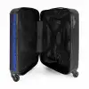 Donker blauw slangenhuid met symmetrische schubstructuur NBS - Handbagage koffer - Volwassenen Unisex middel -binnenkant