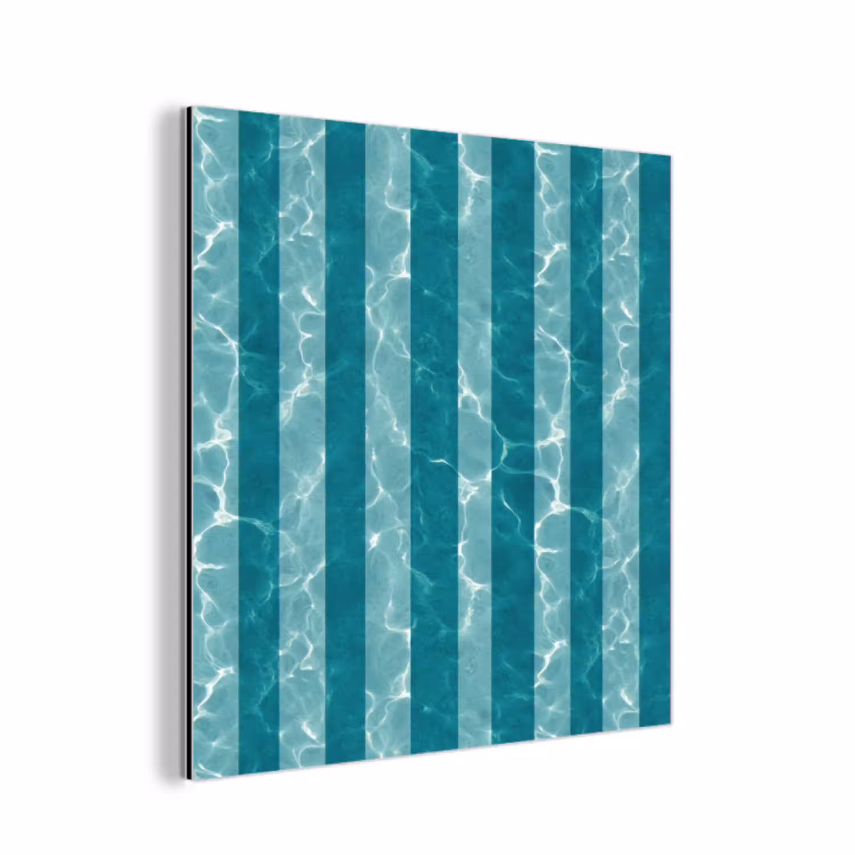 Zwembad - Strepen - Groen aluminium wit klein 46 -3d