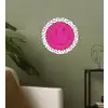 Smiley - Roze - Stippen Wandcirkel behangsticker klein -sfeer2
