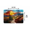 Mozaïek - Zon - Landschap - Dorp Placemat vinyl groot -specs