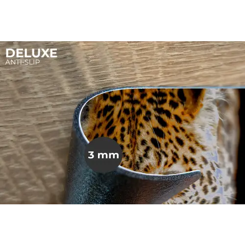 Luipaard - Dieren - Portret - Wilde dieren - Zwart Placemat vinyl groot -closeup