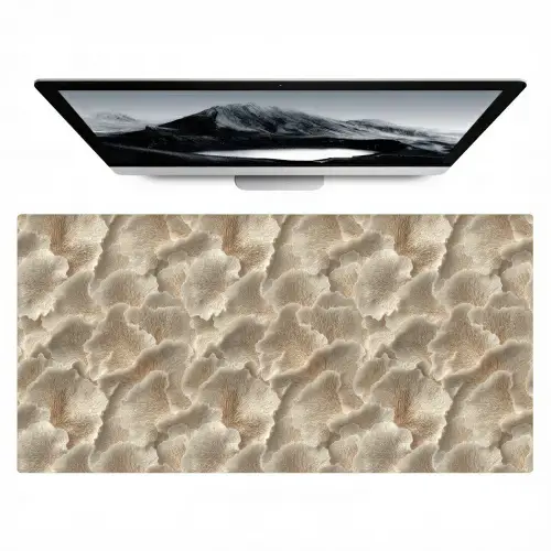 Waaierstructuren - Beige - Vezeltextuur Muismat XXL klein 681 -zzz3d
