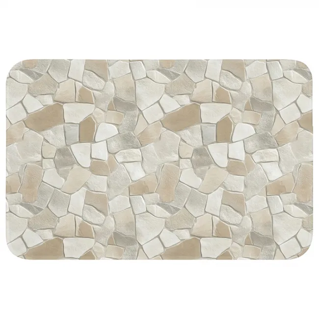 Badmat - Mozaïek - Stenen - Beige