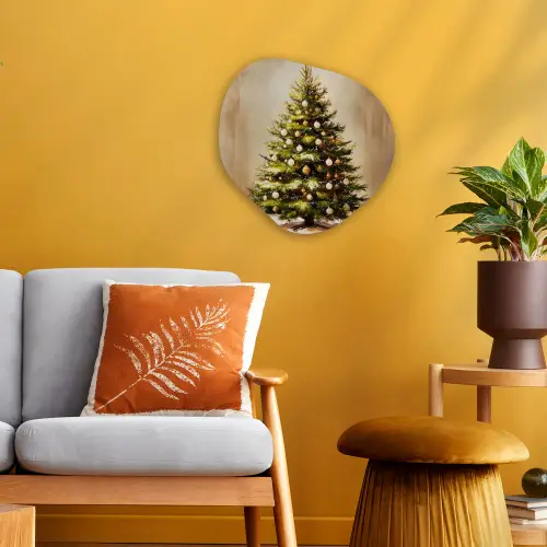Kerst - Sfeer - Groen Wandcirkel Organisch Forex 3mm klein -sfeer4