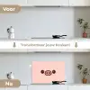 Varken - Roze - Minimalistisch keuken achterwand spatscherm klein -voor_na_NL