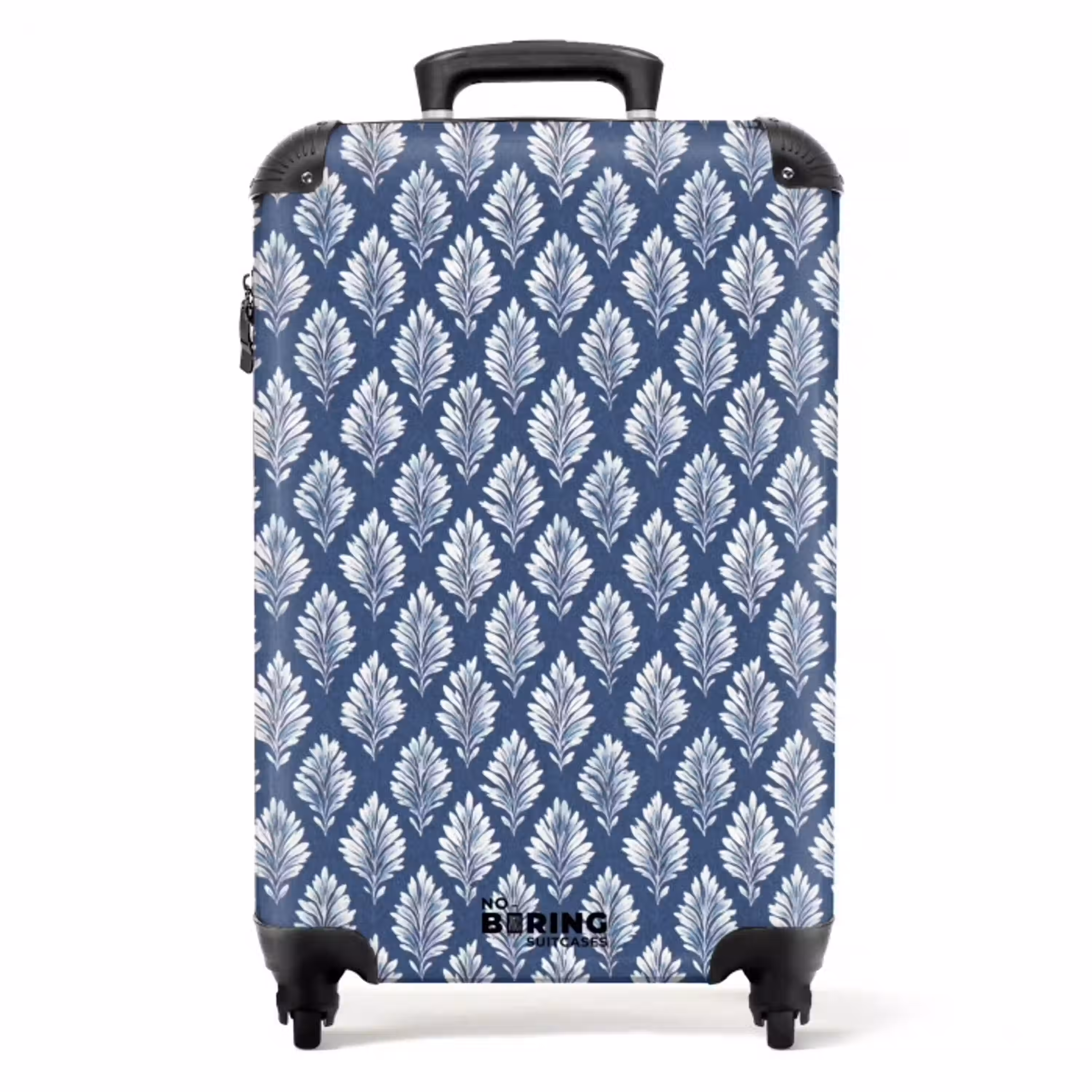 Barok patroon blauw NBS - Handbagage koffer - Volwassenen Unisex middel -productfoto_recht