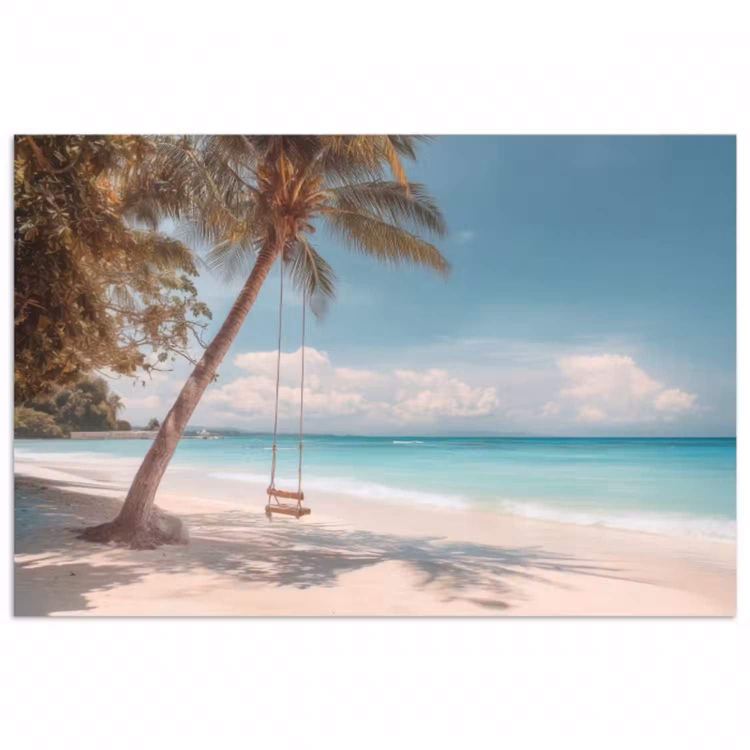 Poster - Palmboom - Schommel - Strand - Lucht