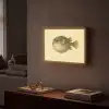 Stekels - Vis - Opgeblazen - Bruin Light Box met batterij (Wandlamp) middel -sfeer1