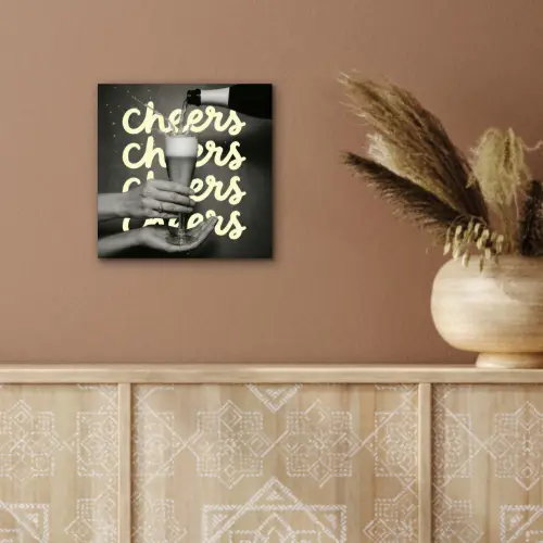 Cheers - Wijn - Zwart - Wit aluminium wit klein -sfeer4