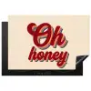 Oh honey - Rood - Schaduw Inductie beschermer vinyl 3mm klein -3d