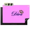 Diva - Lip - Panterprint - Roze Inductie beschemer met haakjes klein -3d