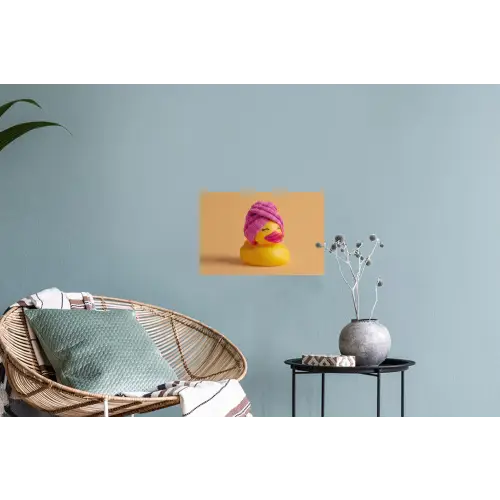 Badeend - Handdoek - Kleurrijk Muursticker klein -plant