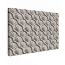 Zand - Schelpenvorm - Grijs canvas 2cm klein 34 -z3d