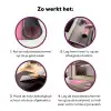 Gestreept - Roze - Chéri Inductie beschermer vinyl 3mm middel -zzzzzzz-cc-werking