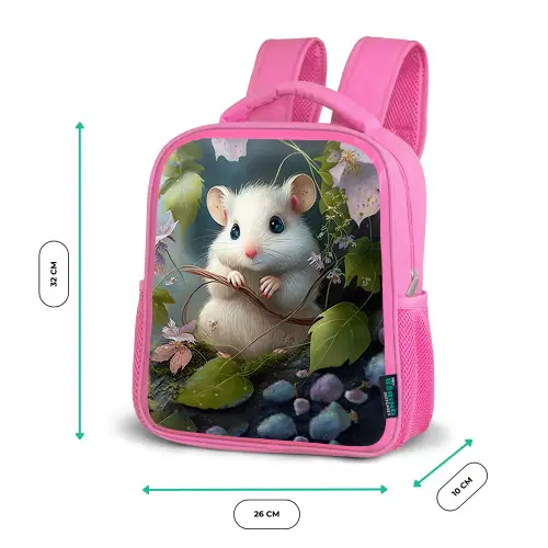 Muffin Muisje Kinderrugzak - Roze middel -productfoto_formaten