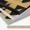 Koningin - Schaakstuk - Geblokt - Goud Textielframe zwart klein -USP_kleurenNL