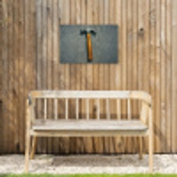 Hamer - Schilderij - Gereedschap Tuinposter op houten frame 2 cm dik klein -sfeer4