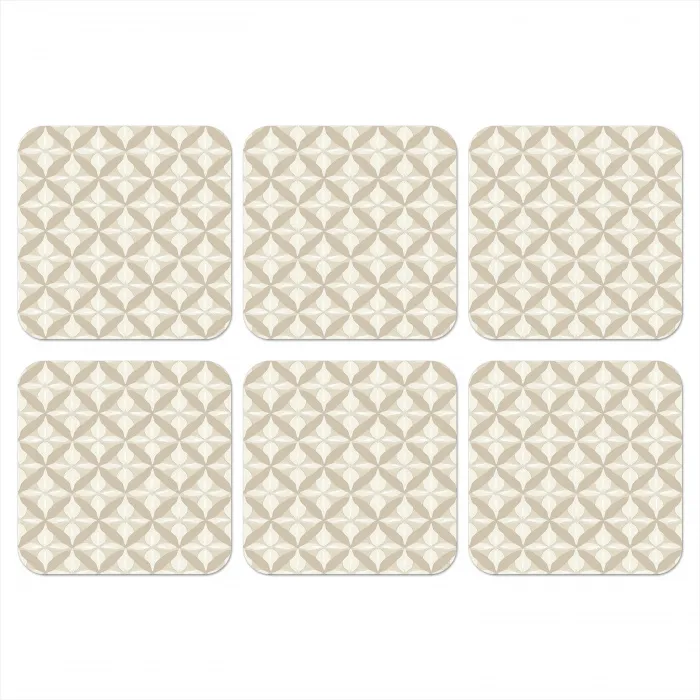 Patroon - Klassiek - Beige onderzetter kurk middel 366 -3d