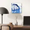 Dorp - Rotswand - Roeiboot - Water aluminium wit klein -sfeer5