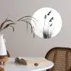 Minimalistisch - Stelen - Wit Wandcirkel behangsticker klein -sfeer3