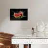 Watermeloen - Zwart - Water - Fruit - Meloen KitchenYeah - Keuken - Canvas klein -sfeer3