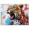 Abstract - Luipaard - Kleurrijk tuinposter los doek klein -3d