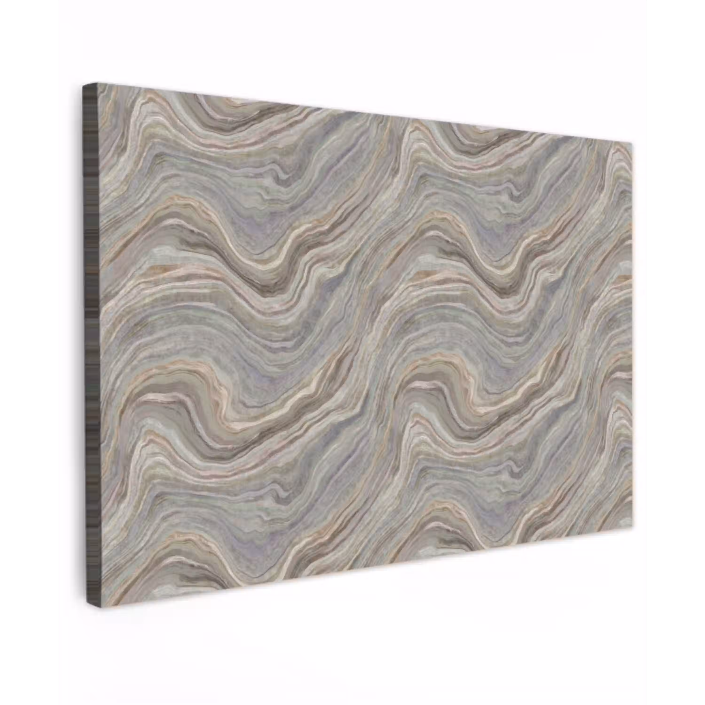 Patroon - Sereen - Paars - Groen Tuinposter op houten frame 2 cm dik klein 845 -3d