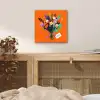 Kaartje - Boeket - Bloemen aluminium wit klein -sfeer3