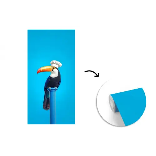 Tucan - Sokkel - Vogel - Koksmuts fotobehang vinyl groot -3d