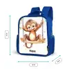 Schommelende grote aap Kinderrugzak - Blauw middel -productfoto_formaten