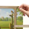 Ezels - Ganzen - Kleurrijk Light Box met batterij (Wandlamp) middel -USP_websiteprintNL
