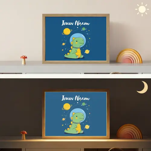 Dino - Ruimte - Planeten Light Box met batterij (Wandlamp kind) middel -sfeer3_kind