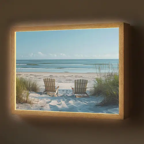 Duinen - Strand - Zee - Zomer Light Box met batterij (Wandlamp) middel -z3d_website