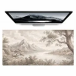 Landschap - Bergen - Meer - Natuur Muismat XXL klein -zzz3d