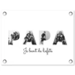Papa - Lettercollage tuinposter los doek klein -3d