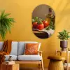 Tomaten - Olijfolie - Stilleven Wandcirkel Ovaal Glas middel -sfeer4