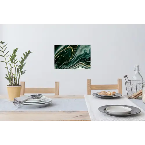 Marmerlook - Goud - Groen - Glitter - Design - Marmer Muursticker klein -eettafel